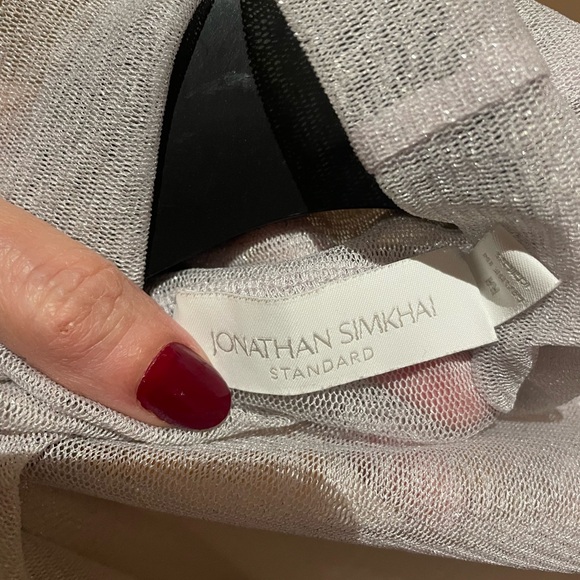 Jonathan Simkhai shiny silver turtleneck - Picture 4 of 10